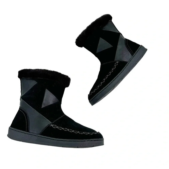 Earth Origins Willa Comfort Faux Fur Lined Bootie Winter Boot Black Size 7 - Picture 6 of 14